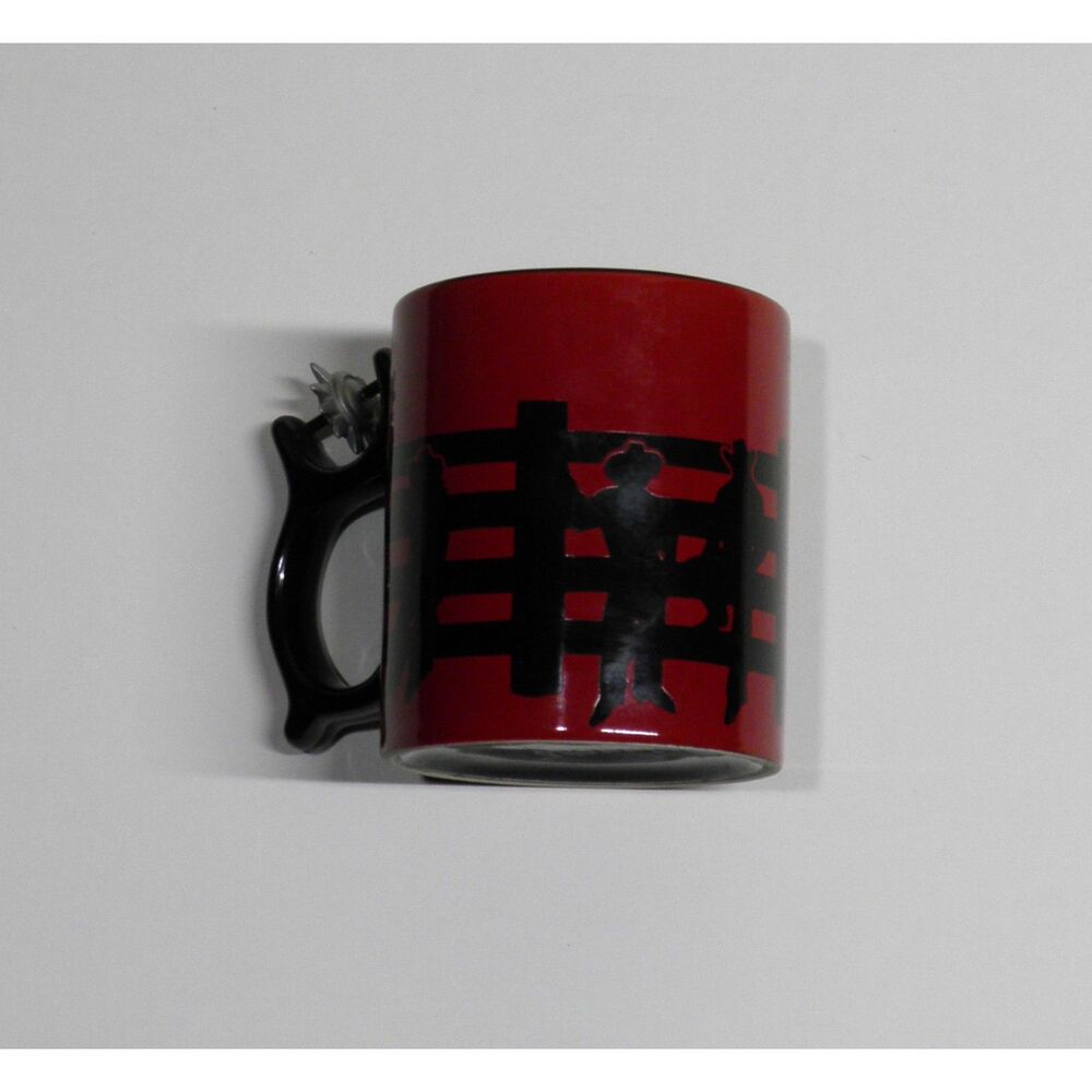 Spinners Department 56 Cowboy Fence Spur Coffee fidget Mug Red Black